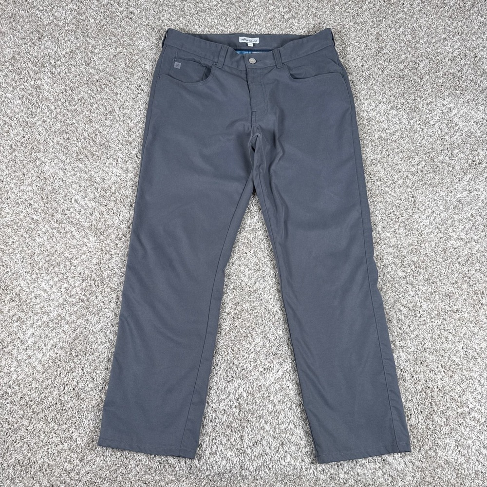Peter Millar Men's Charcoal Gray Chinos